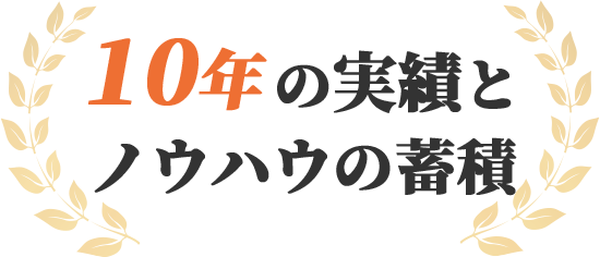 10年の実績とノウハウの蓄積